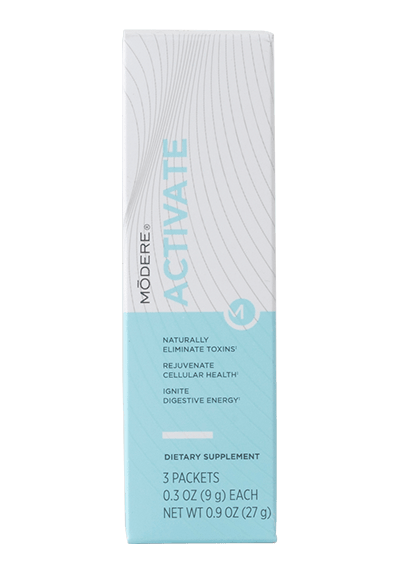 Modere Activate digestive wellness supplement for cellular health and natural cleansing.